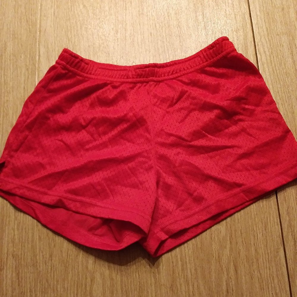 Girls Red Athletic Shorts